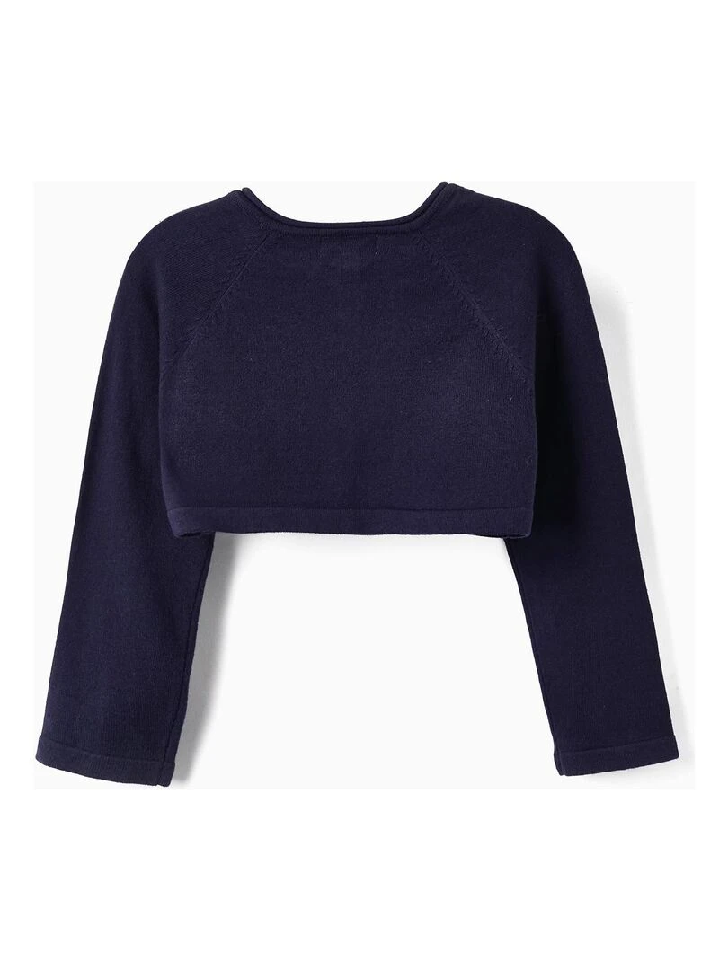 Gilet en Maille Boléro pour Fille CÉRÉMONIE Bleu foncé