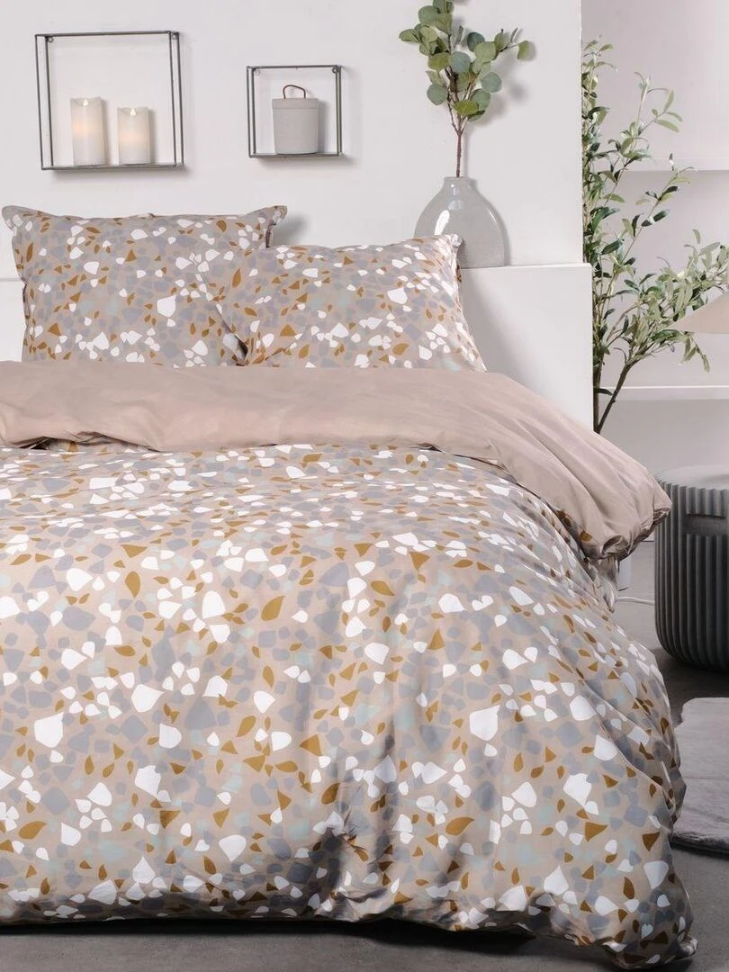 Parure de lit imprimé 'SUNSHINE AMBRE' 'TODAY' Beige