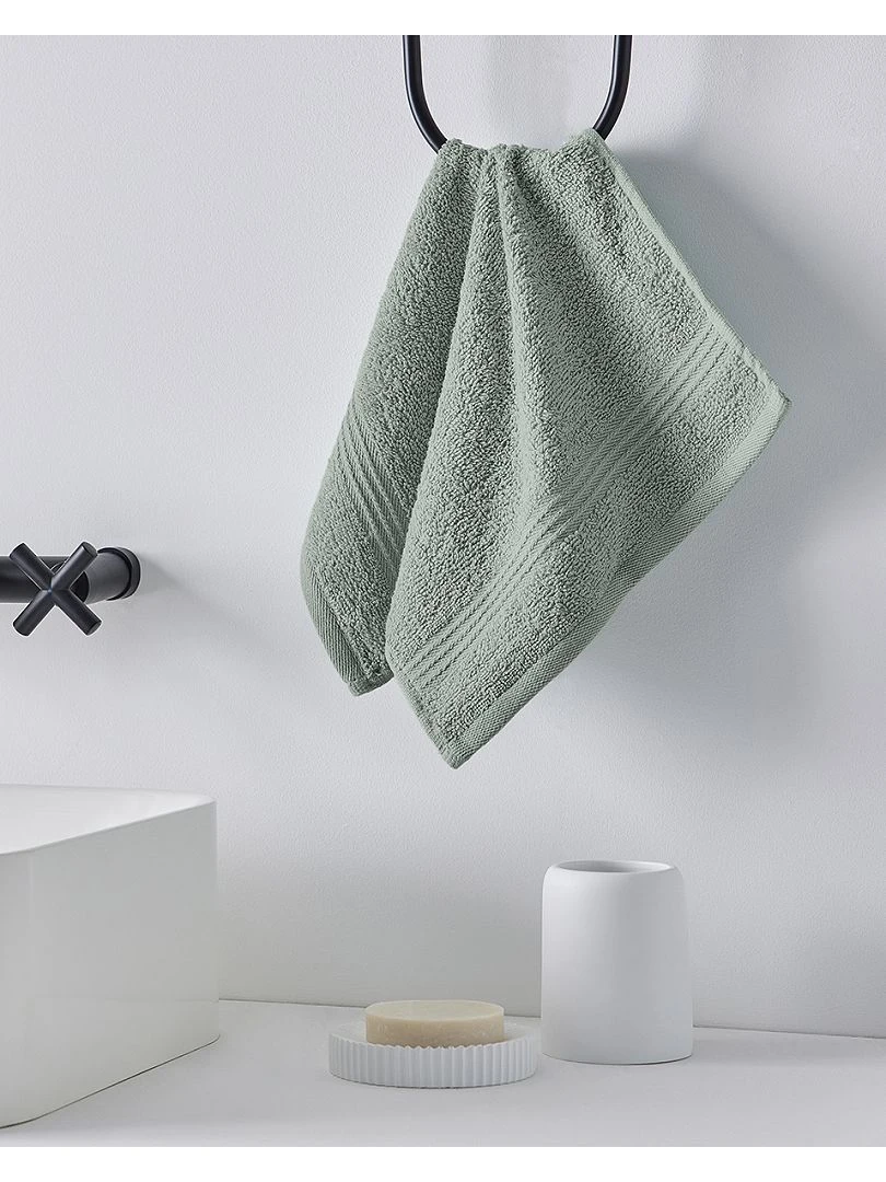 Lot de 2 serviettes 30 x 50 cm Vert de gris