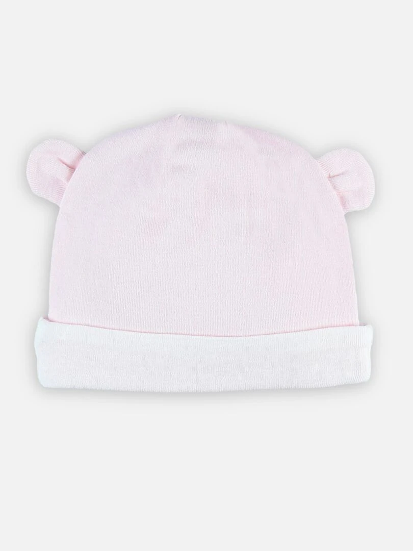 Bonnet naissance jersey Bio   Noukie's   Rose