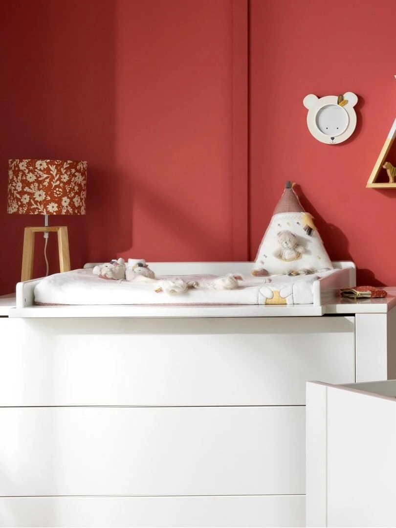 Plan à langer pour commode en bois blanc SAUTHON Blanc