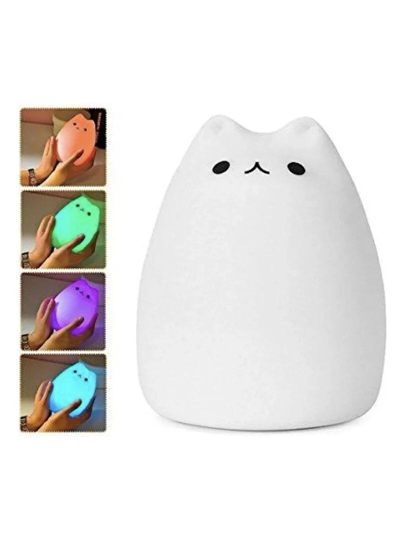 CHATON Lampe à poser design rechargeable chaton Beige clair