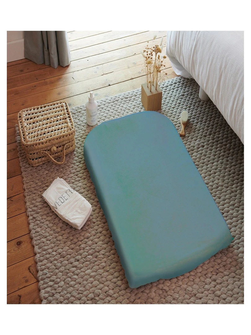 Candide Housse De Matelas À Langer Bleu Canard Éponge 50x75cm bleu canard