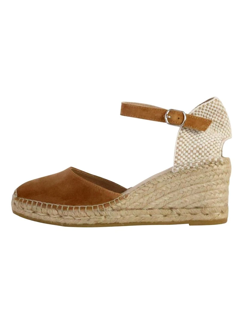 Sandale Compensée à Bride Natural World Beige