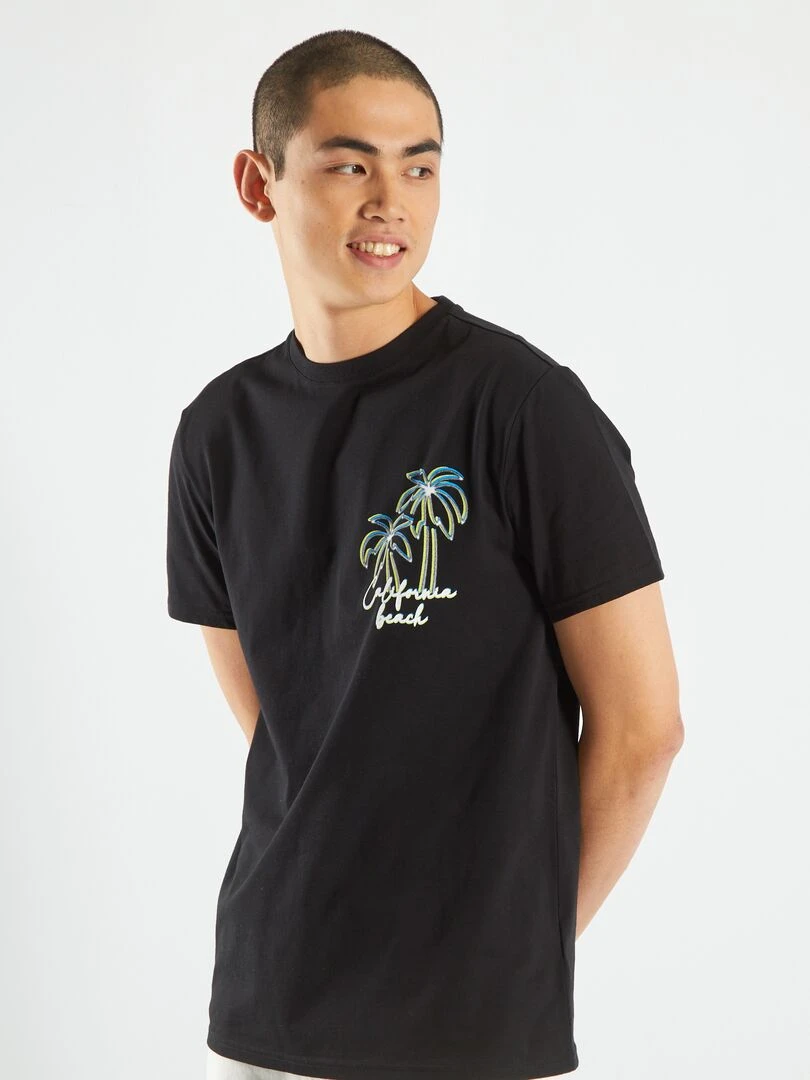 T shirt à manches courtes   noir