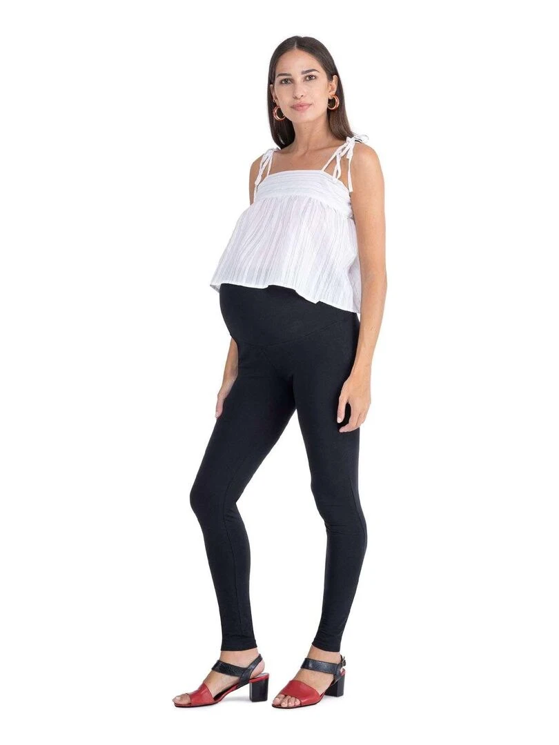 Legging de grossesse 4 saisons en coton Noir Noir