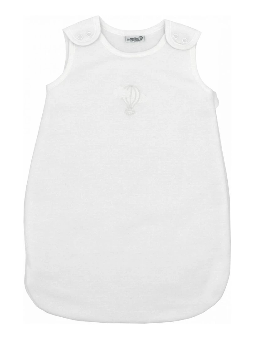 Gigoteuse mi saison 0 3 mois 100% Coton Bio couleur Nuage Blanc