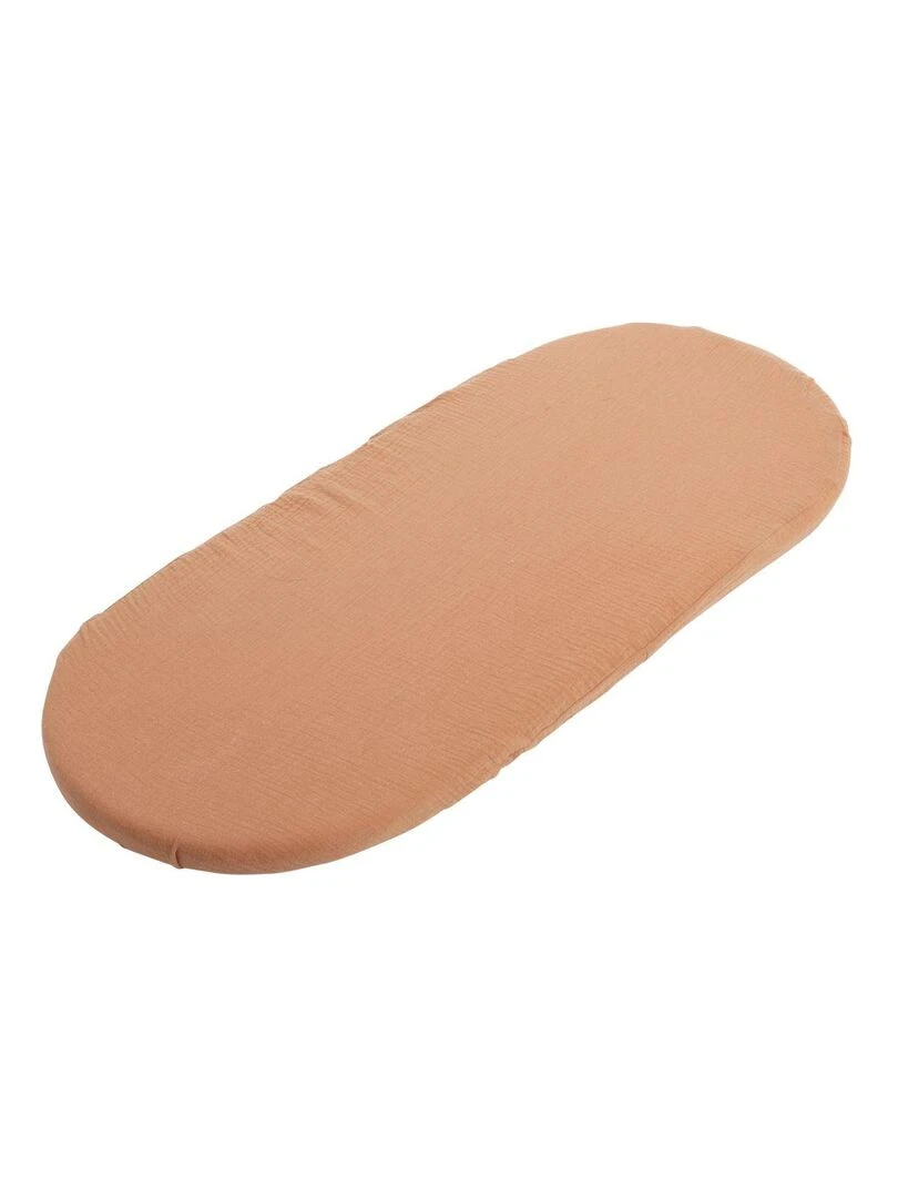 Couffin bébé en fibres naturelles avec habillage tissu SAUTHON Blanc Orange