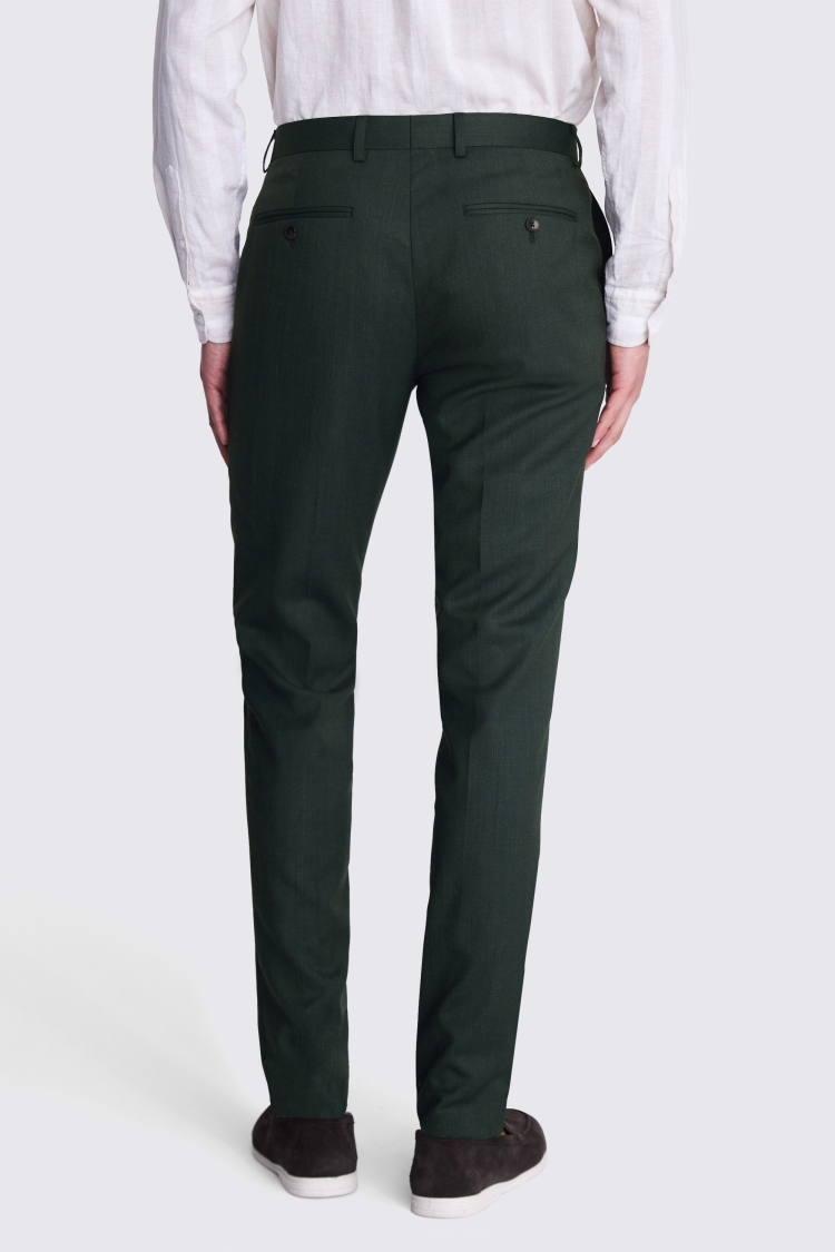Italian Tailored Fit Green Half Lined Trousers Buy Online at Moss