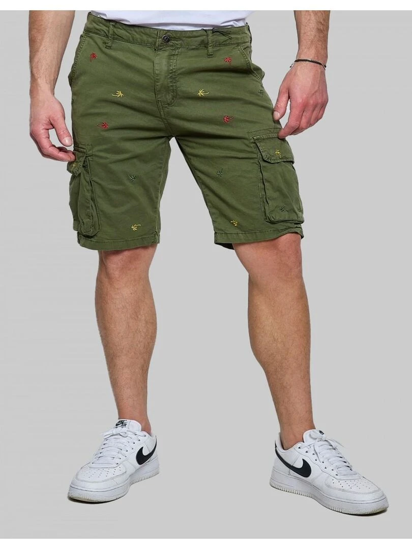 Short Cargo à motifs Kebello Vert