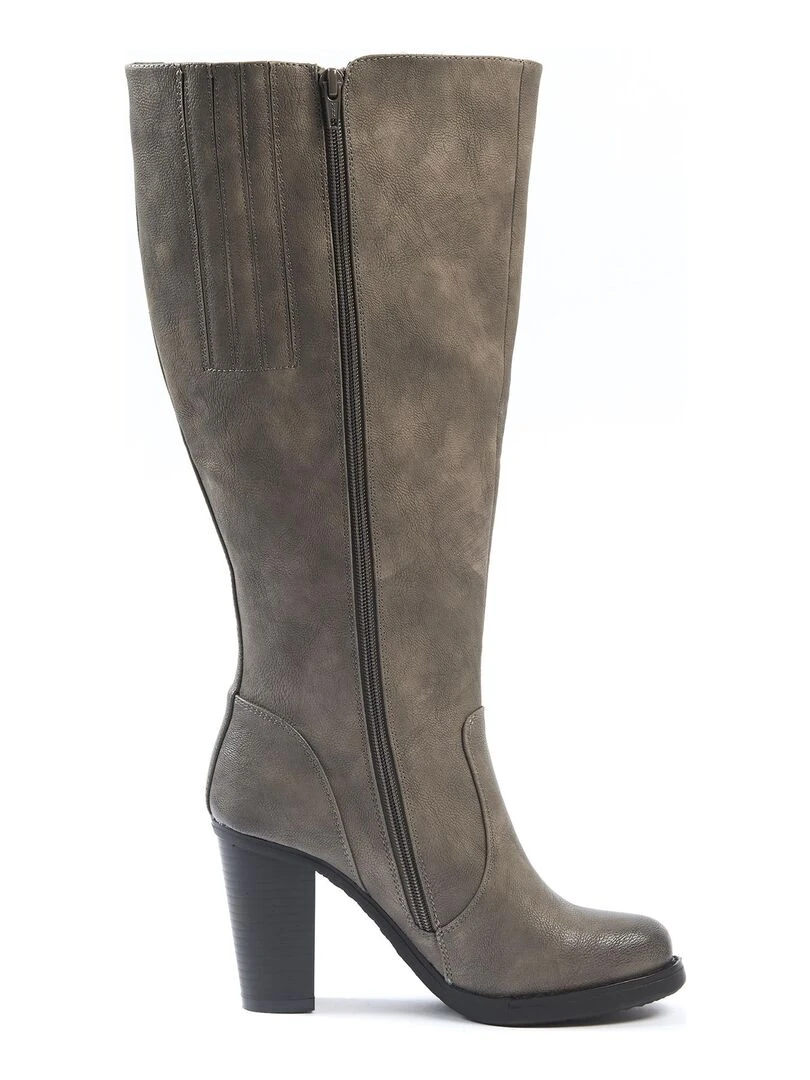 Gabylou   Bottes XL pour mollets larges   Modele Kamilla   Gris