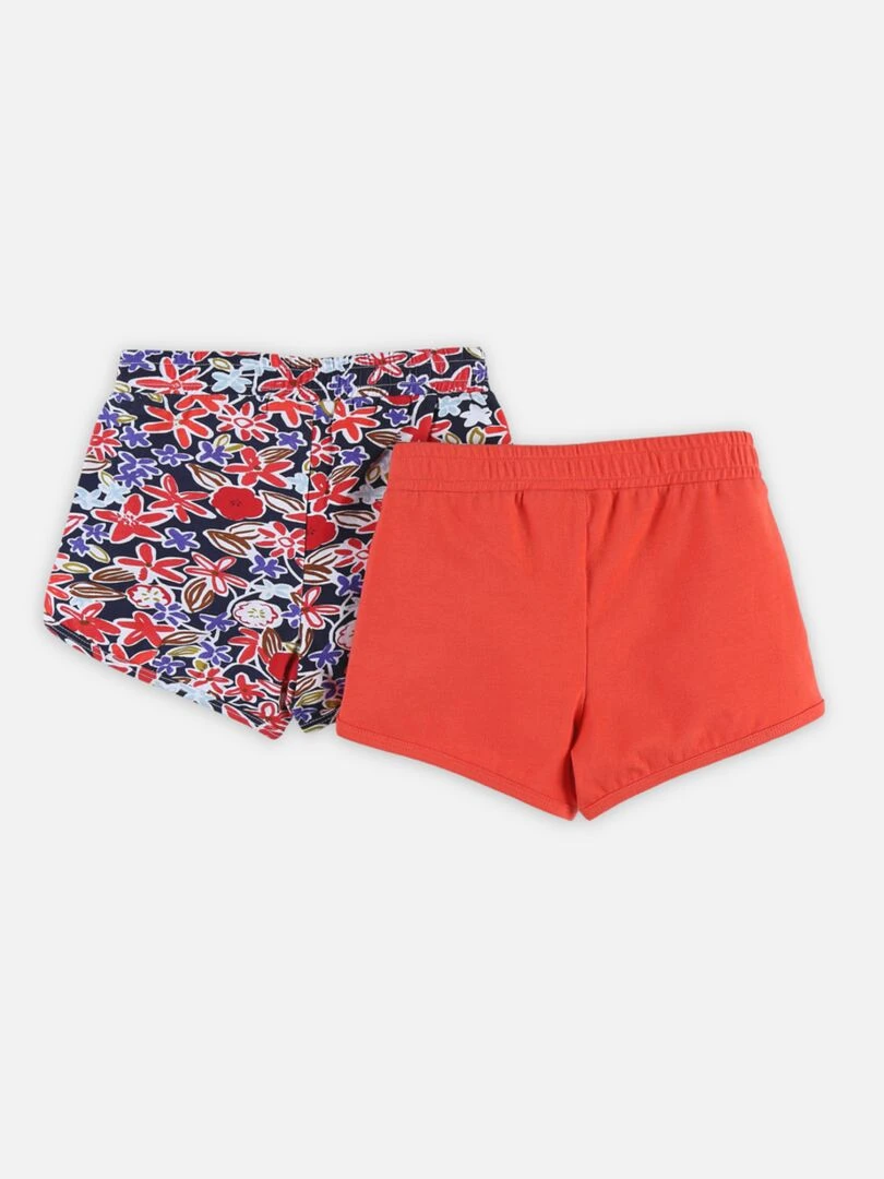 Set de 2 shorts en coton BIO Noukie's Rouge