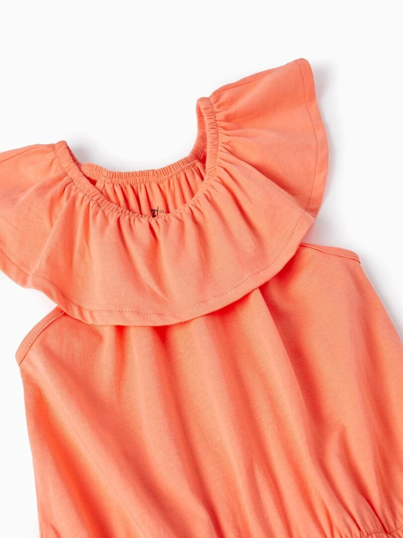 Combi short en Coton pour Fille manches longues EXPLORING AUSTRALIA   Rose