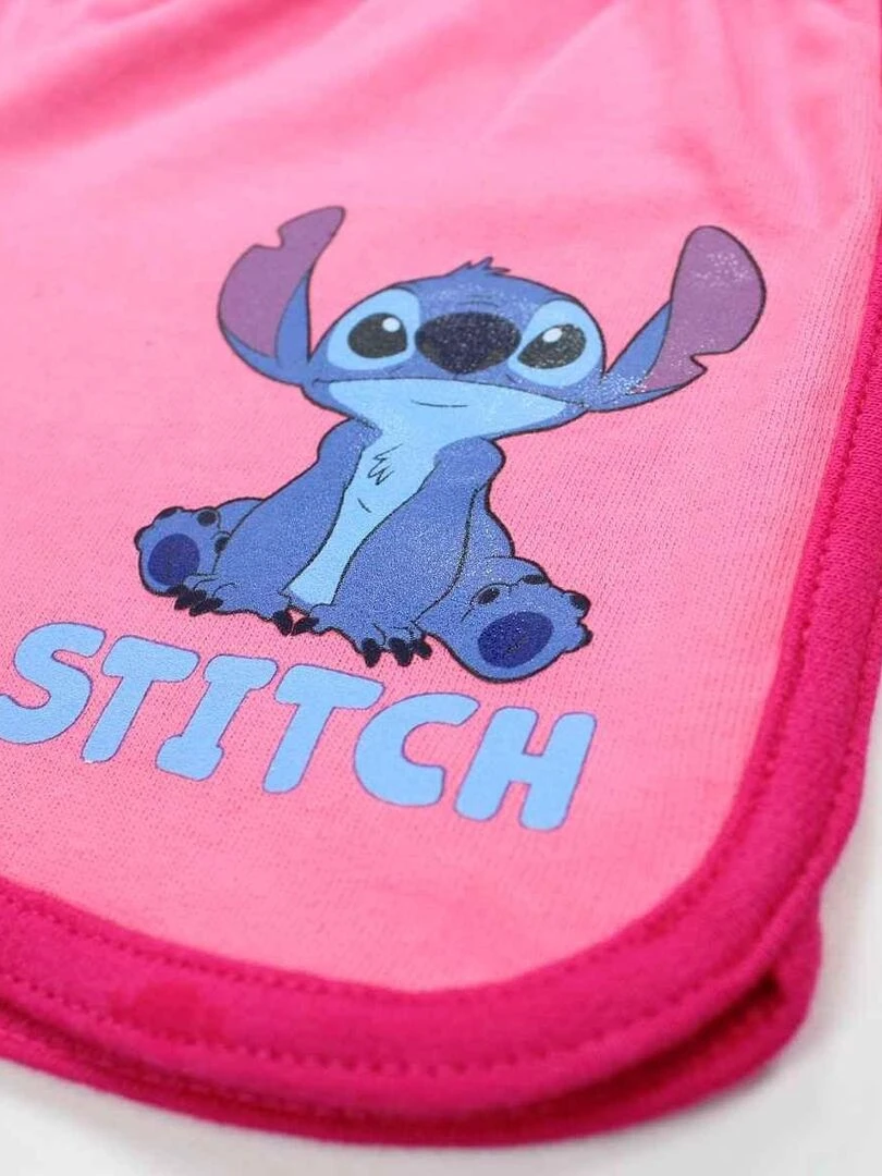 Disney Short fille imprimé Lilo Et Stitch en coton Rose
