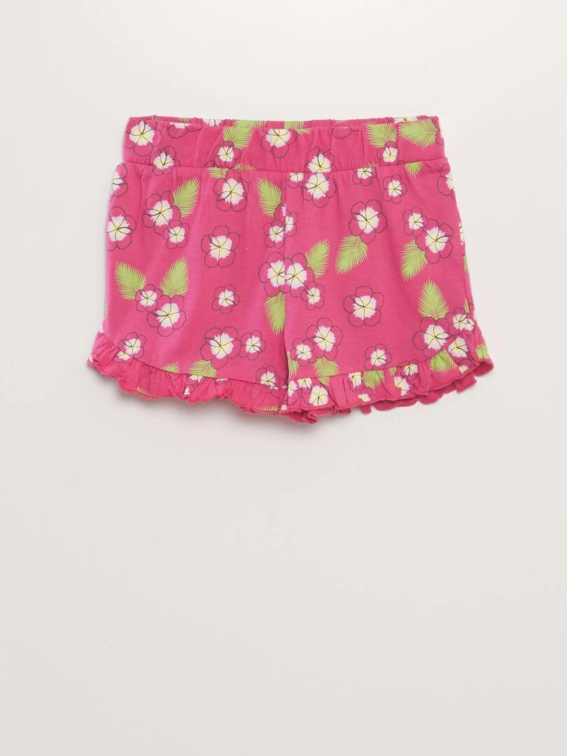 Ensemble tee shirt + short 'Pat' Patrouille'   2 pièces   Blanc/orange