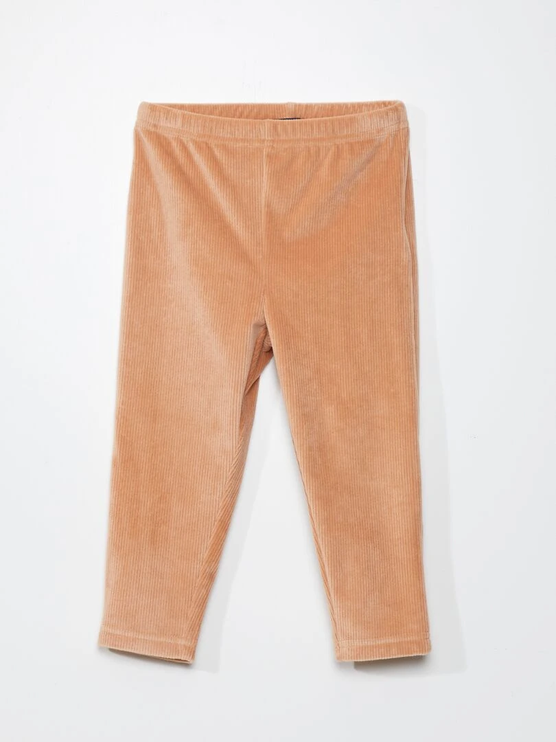 Ensemble pyjama sherpa et velours   2 pièces   Beige