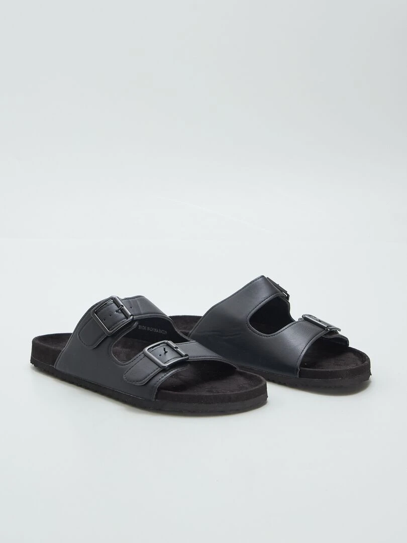 Sandales à double bride noir