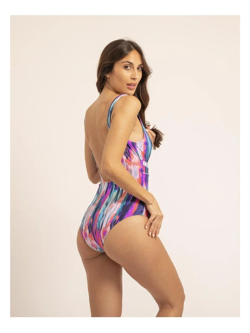Maillot 1 pièce motifs GERDI Violet