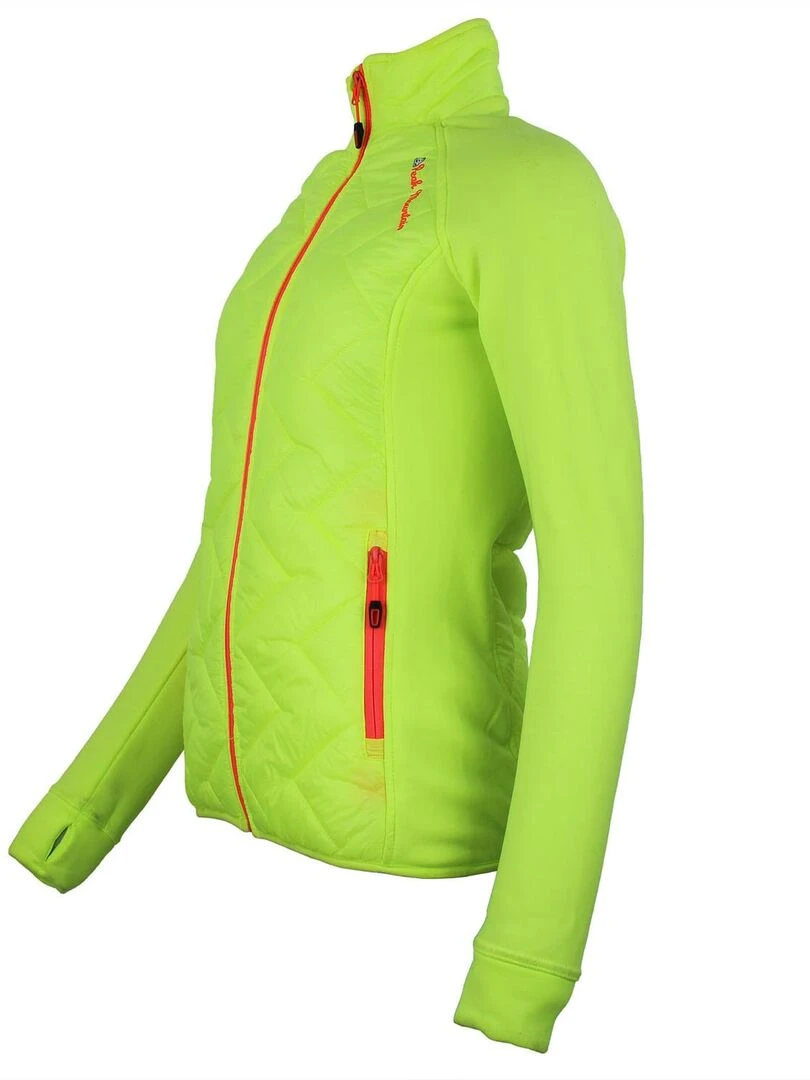 Blouson polarshell bimatière femme ACER   Jaune