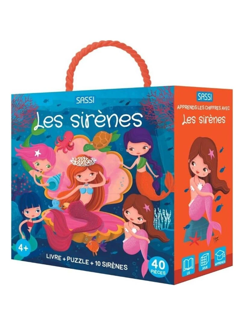Coffret livre puzzle 40 pièces et sirènes : Les sirènes N/A