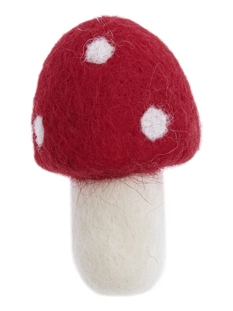 Champignon en feutrine 6 x 9 cm Rouge