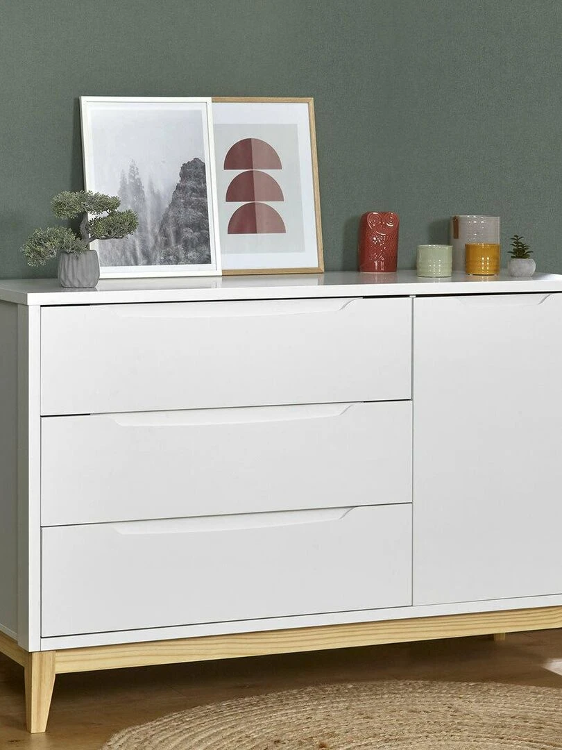 Commode Yoona   AKITEN RETAIL   Blanc Marron