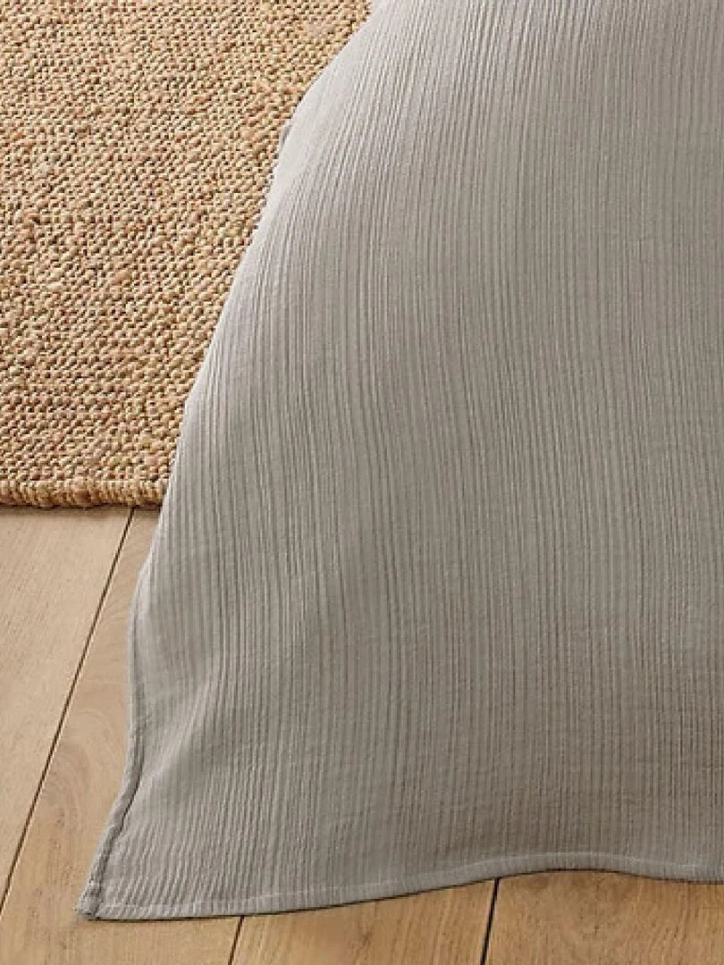 Plaid en double gaze de coton 'Deko&co' Beige