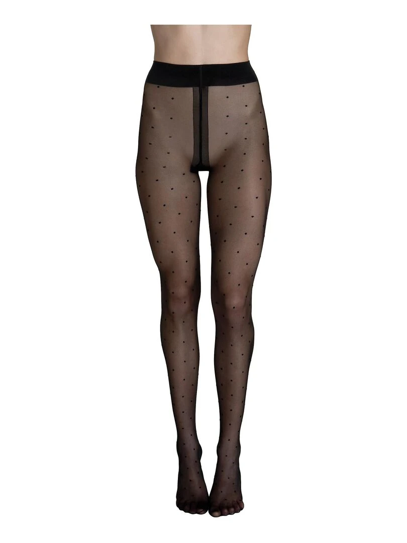 Collants 20 DEN à pois Fashion Dots noir Noir