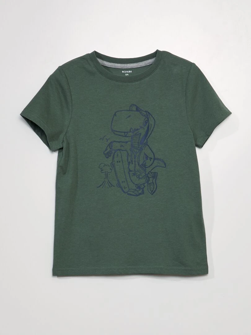 Tee shirt imprimé Kaki