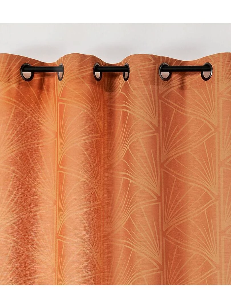 Voilage chic aux motifs art déco   Orange