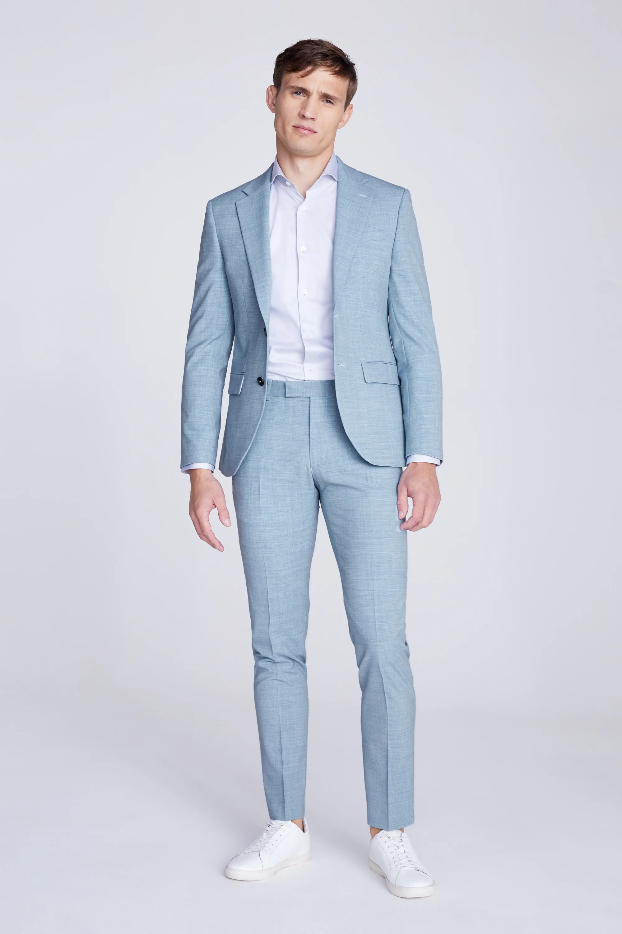 Italian Slim Fit Grey Check Jacket    Buy Online at Moss
