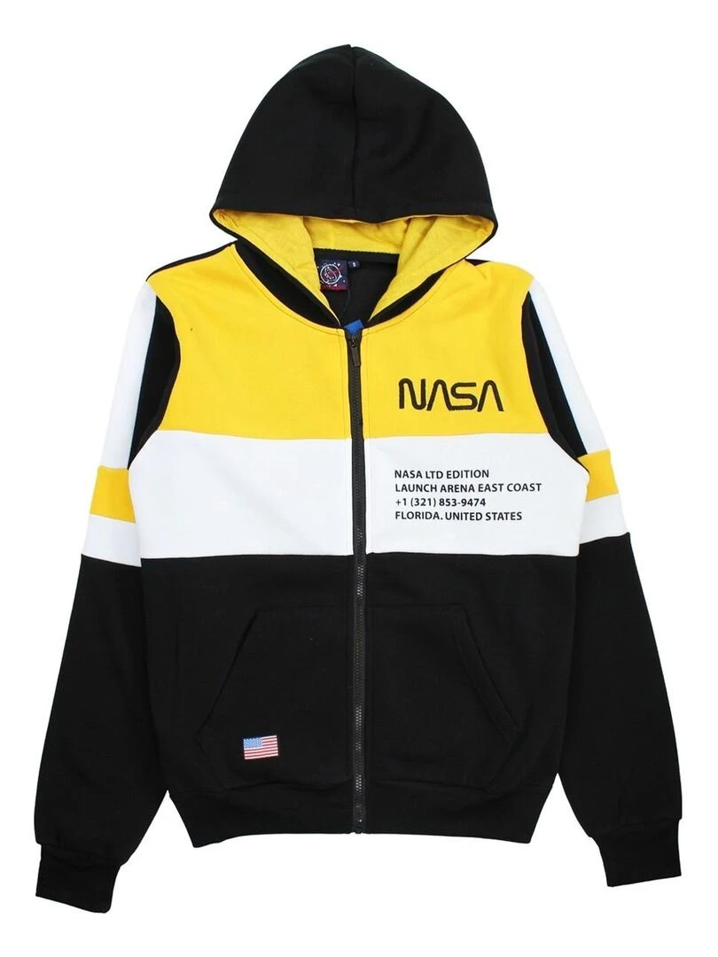 Nasa Veste homme imprimé logo Noir