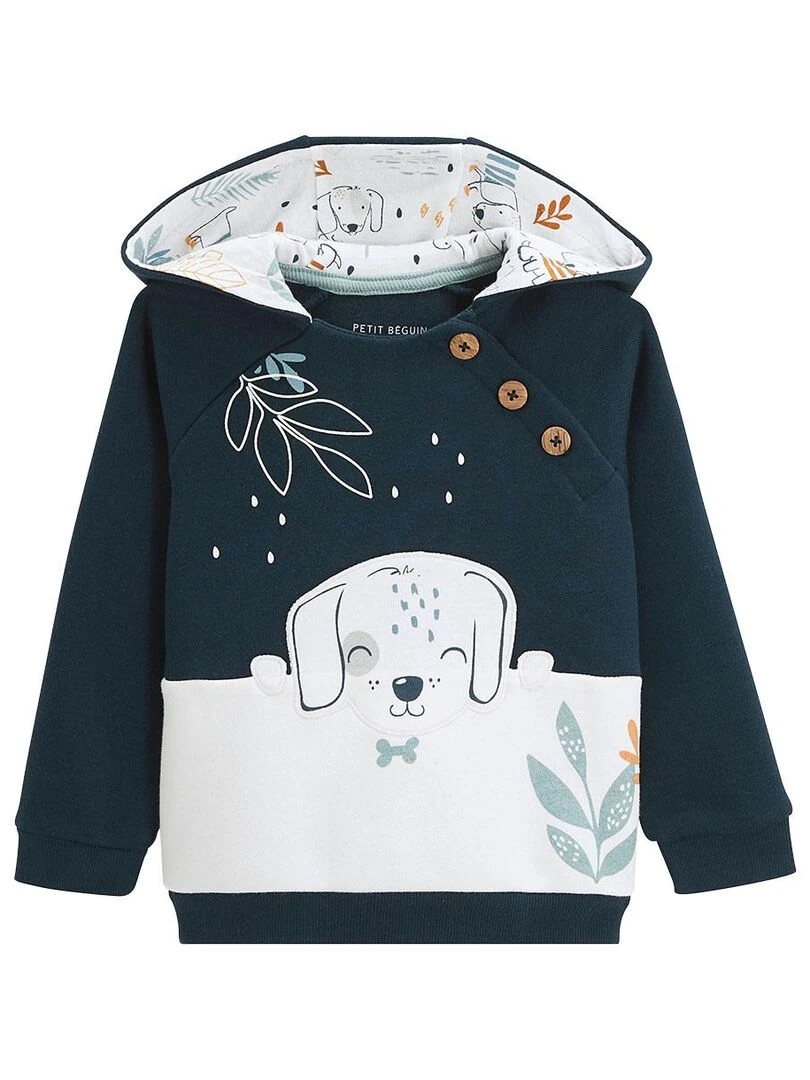 Ensemble bébé sweat shirt et pantalon en molleton Scotty Bleu