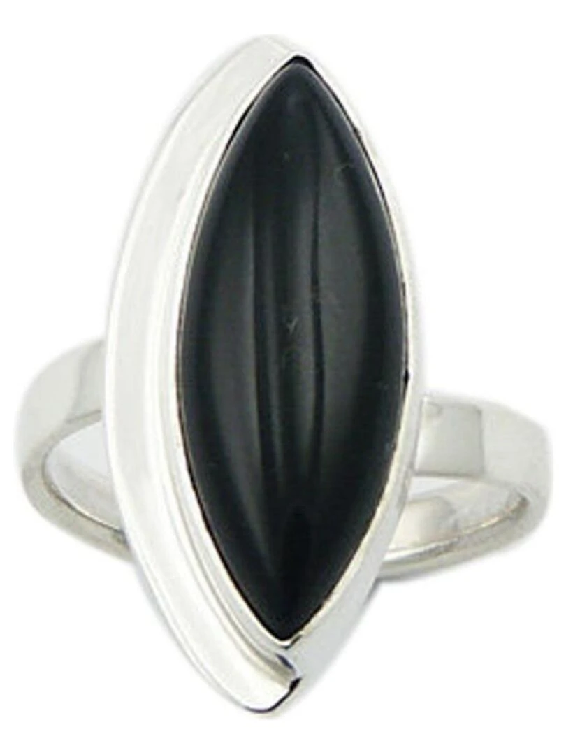 Bague argent agate Bijoucolor Noir