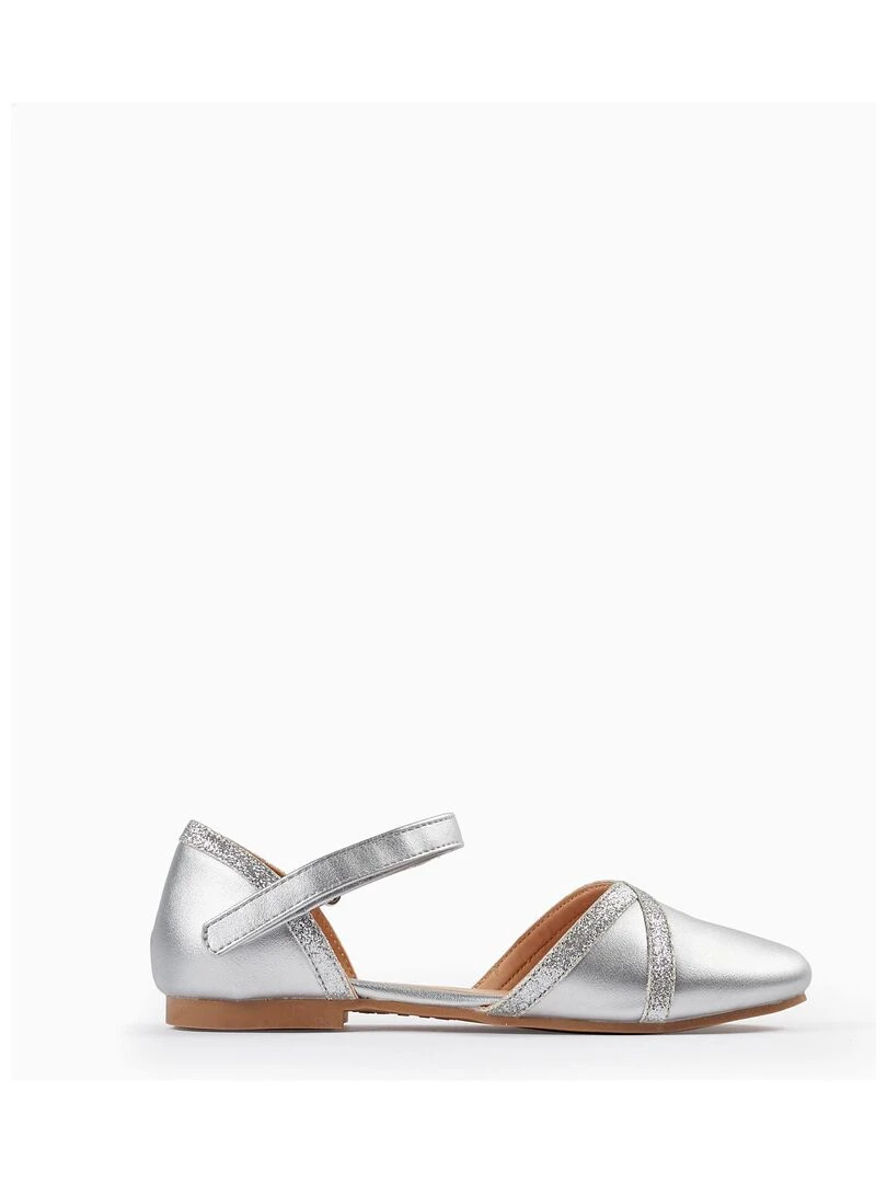 Ballerines avec Paillettes pour Fille CÉRÉMONIE Gris
