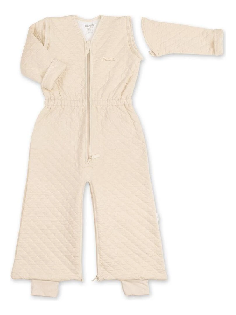 Bemini Gigoteuse jambes séparables Pady quilted jersey Beige coquille