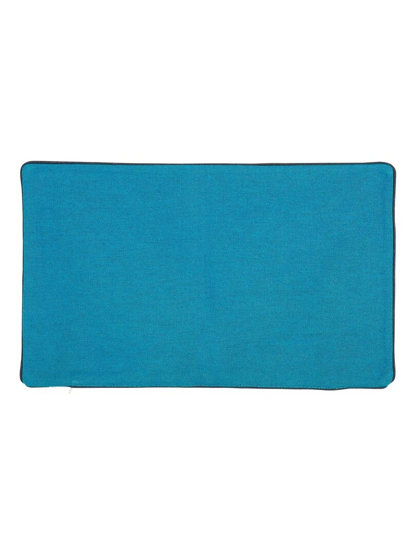 Housse de coussin en coton et chanvre Bleu