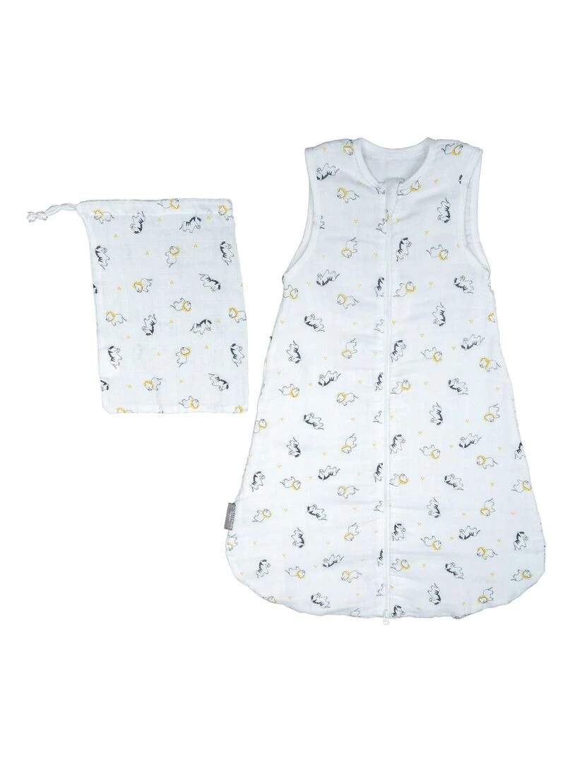 Gigoteuse lange été en coton bio SAUTHON Blanc