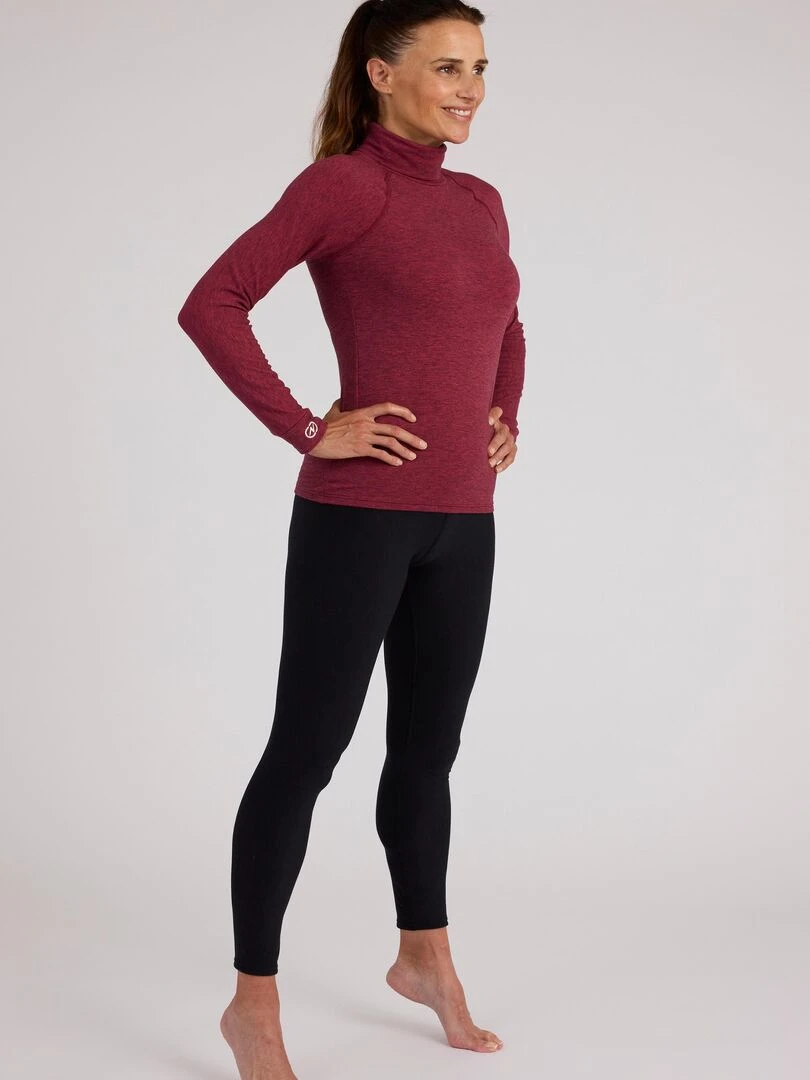 Tee shirt col roulé Comfort Thermolactyl 4 femme DamartSport Rose