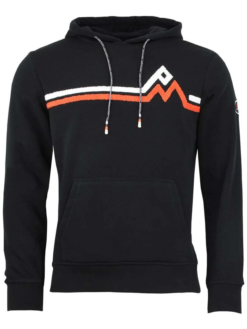 Sweat à capuche homme CORENTIN PEAK MOUNTAIN Noir Noir