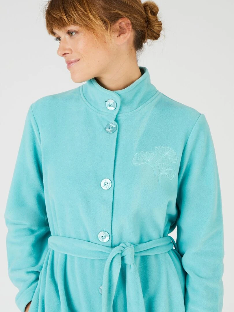 Robe de chambre longue en micropolaire Thermolactyl Damart Bleu polaire