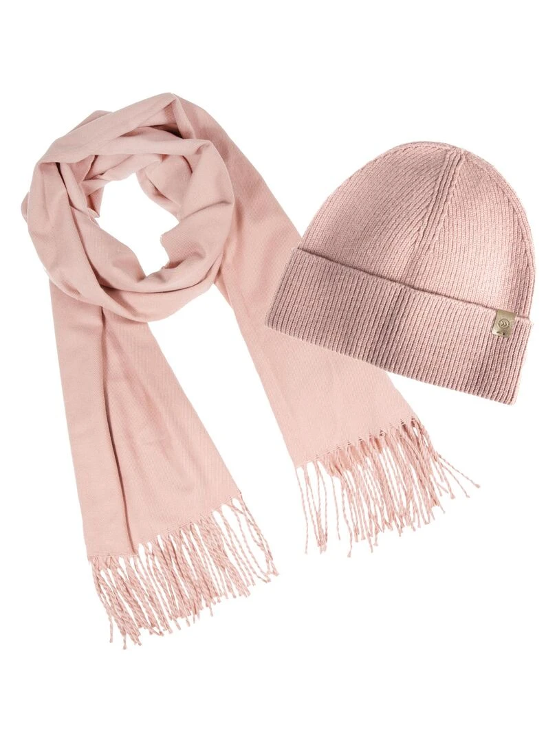 Écharpe plaid Femme Soft Touch Rose   Rose