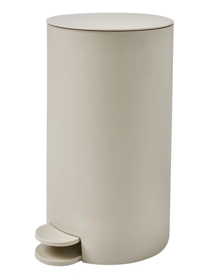 Poubelle à pédale 5L en plastique Beige