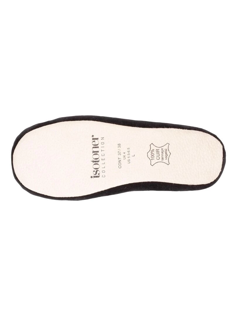 Chaussons ballerines Femme Grand Noeud Noir   Noir
