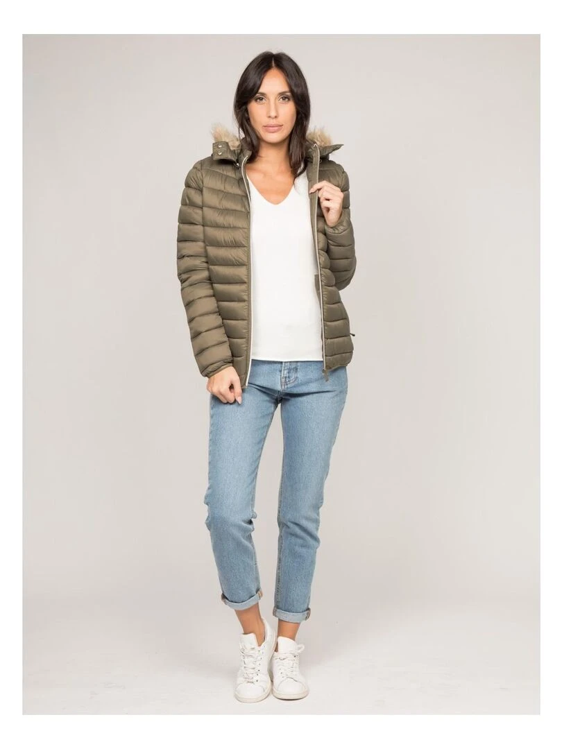 Doudoune légère capuche amovible UBAYE   Kaki