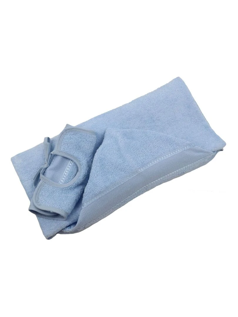 Coffret de naissance bavoir et cape à broder QUEIDA Bleu