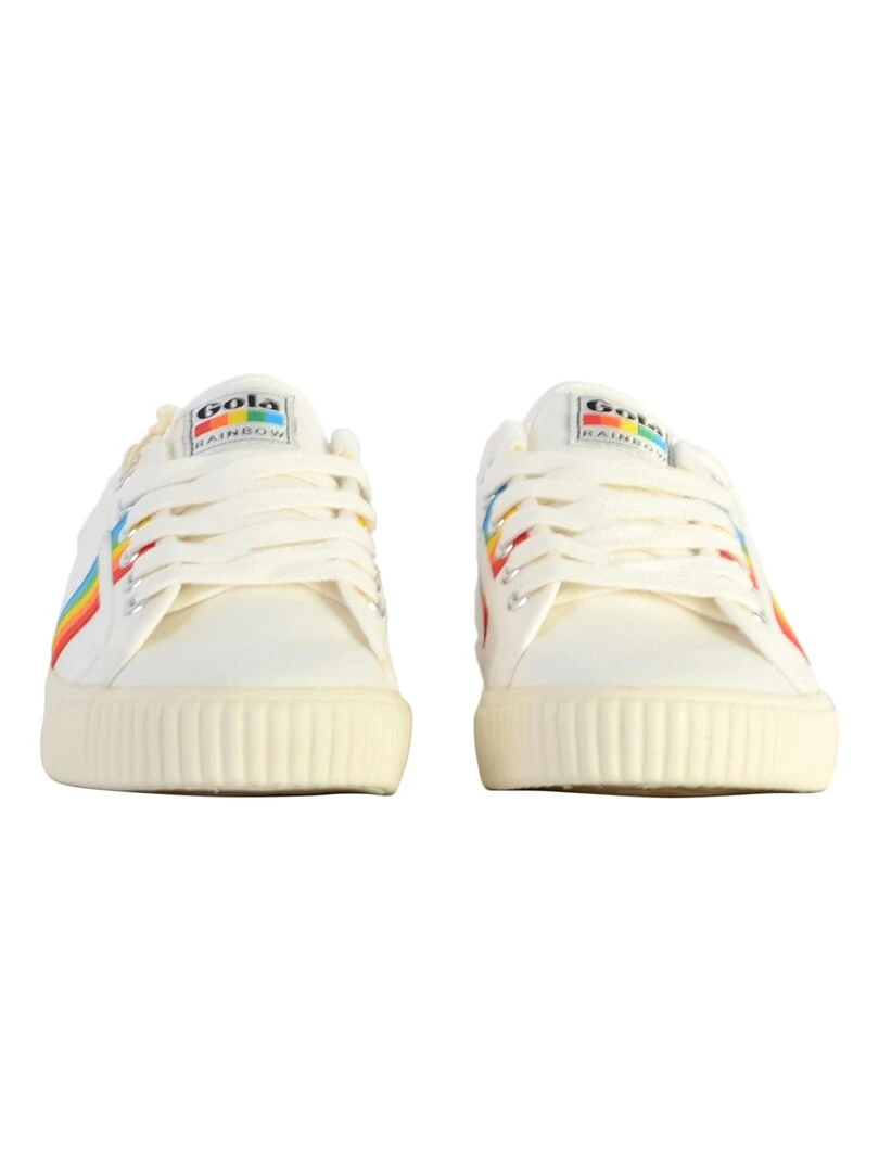 Basket Cuir Gola Mark Cox Rainbow   Blanc