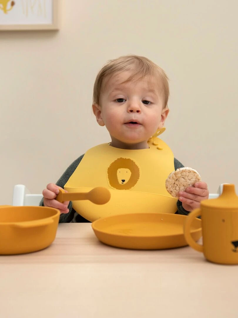 Tasse à bec en silicone Mr Lion   Jaune