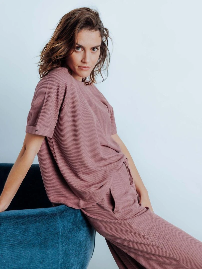 Tee shirt manches courtes pyjama Doudou   RougeGorge Lingerie   Violet