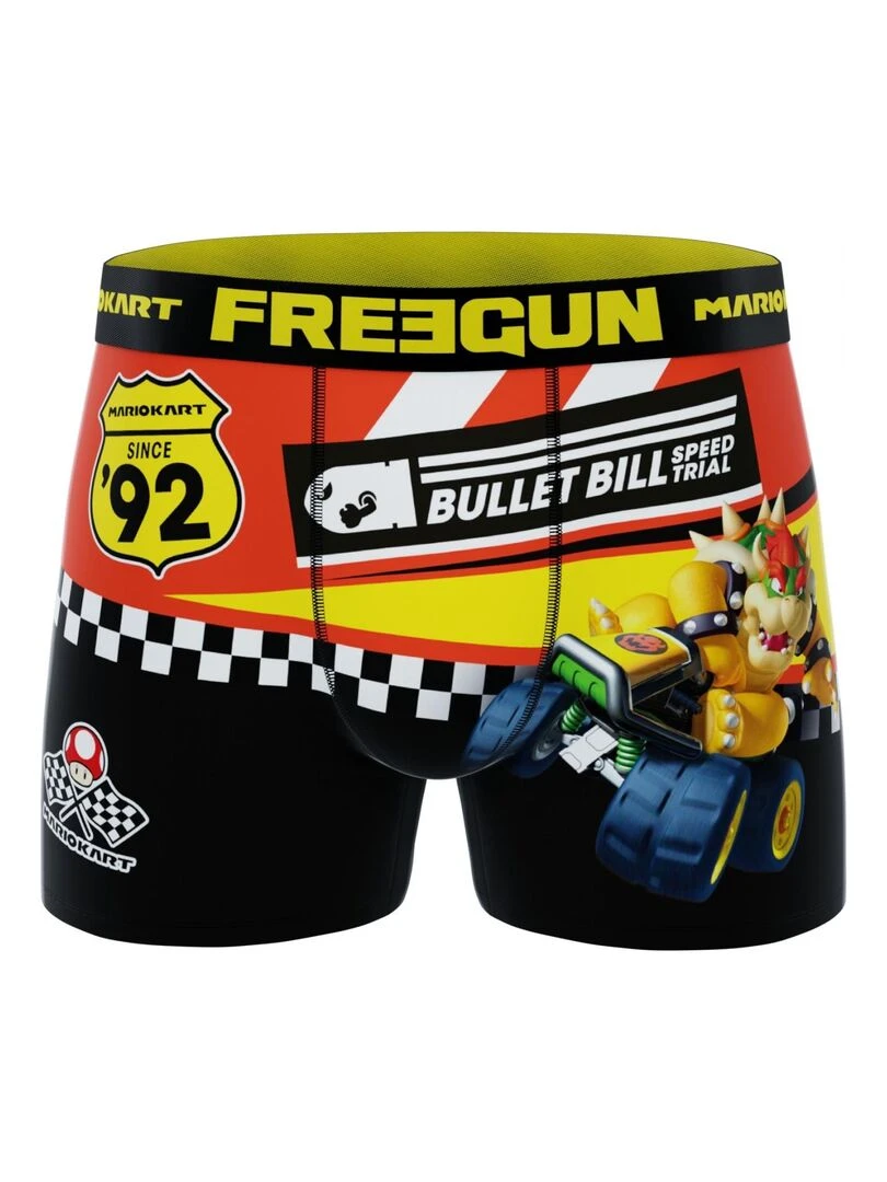 Lot de 6 boxers homme Super Mario Kart Freegun   Jaune